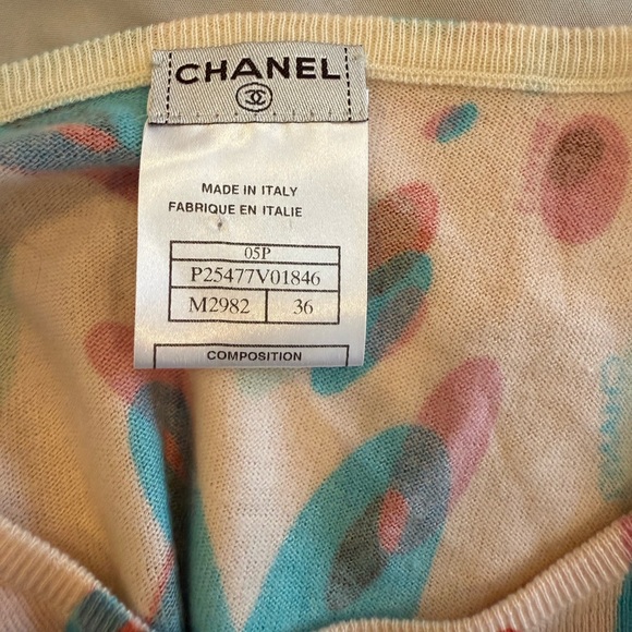 Chanel Spring 2005 Pink Cashmere Sweater with Hearts - Picture 3 of 5